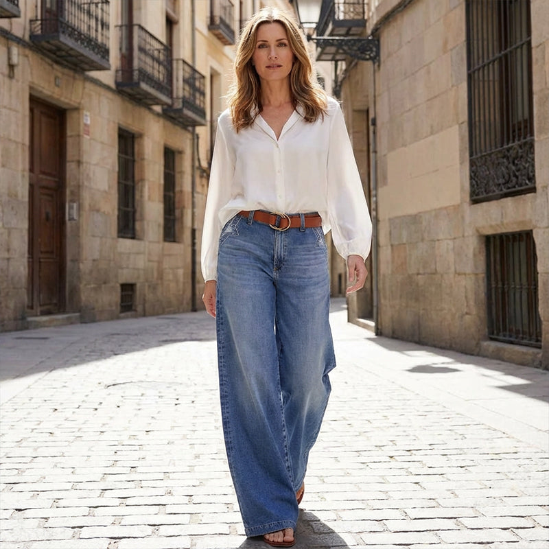 Cassiene — Jean large taille haute