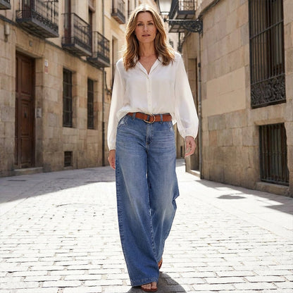 Cassiene — Jean large taille haute