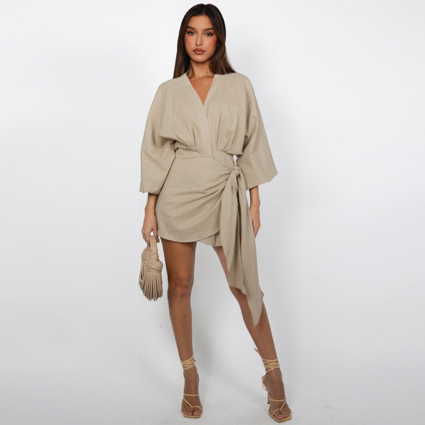 Envolée — Robe Midi Croisée à Col V