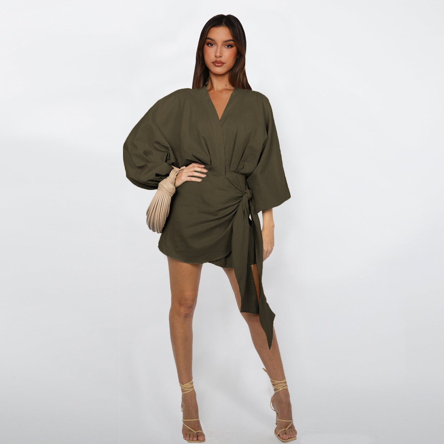 Envolée — Robe Midi Croisée à Col V