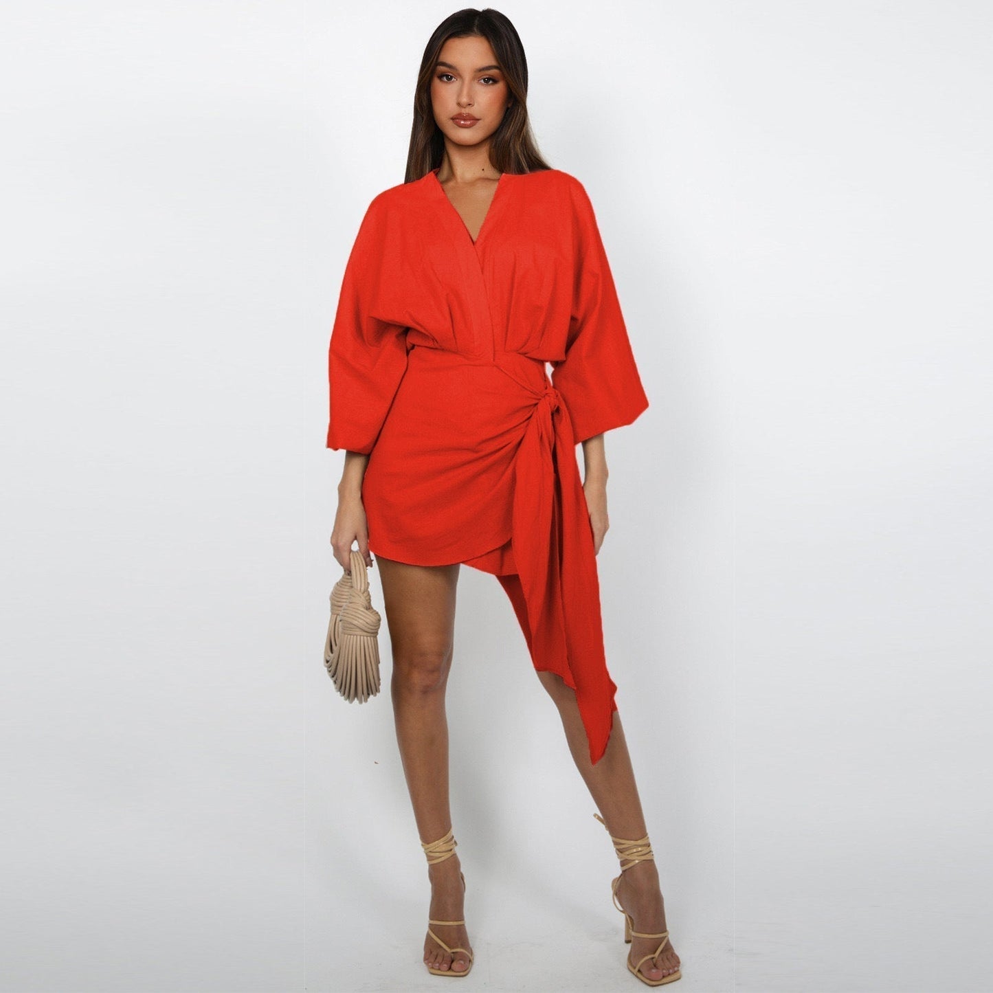 Envolée — Robe Midi Croisée à Col V