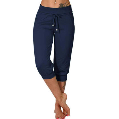 Luvène — Jogging Capri avec Taille Élastique et Poches