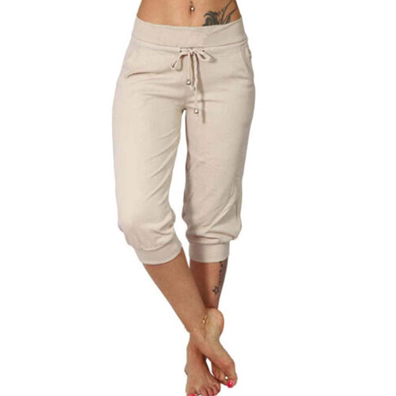 Luvène — Jogging Capri avec Taille Élastique et Poches