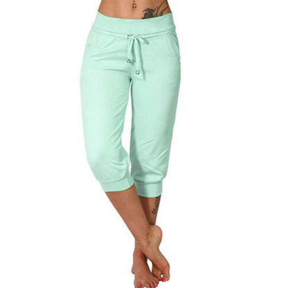Luvène — Jogging Capri avec Taille Élastique et Poches