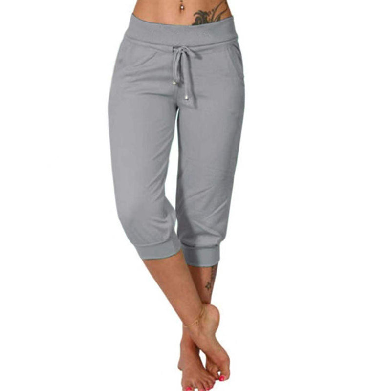 Luvène — Jogging Capri avec Taille Élastique et Poches