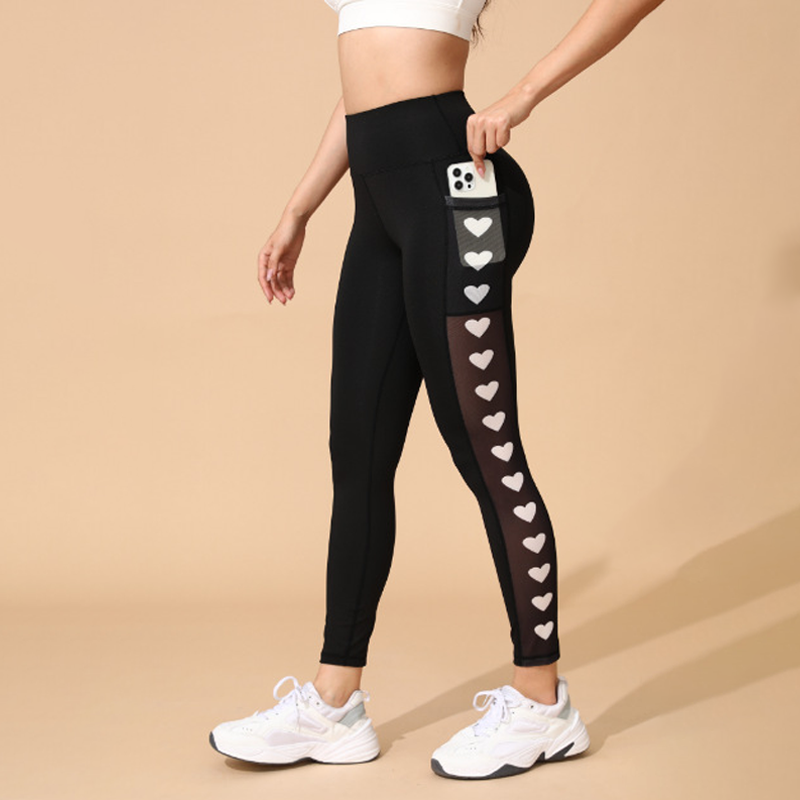 Flexara — Legging de Yoga à Panneaux en Maille Taille Haute
