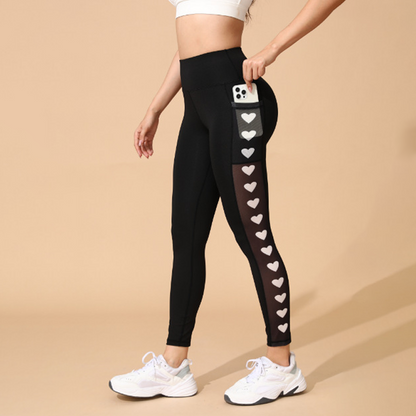 Flexara — Legging de Yoga à Panneaux en Maille Taille Haute