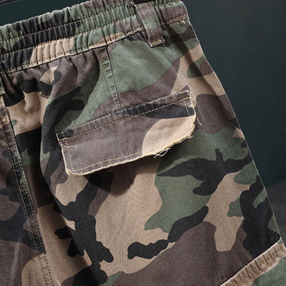 Marchoval — Shorts Cargo Camouflage à Clous