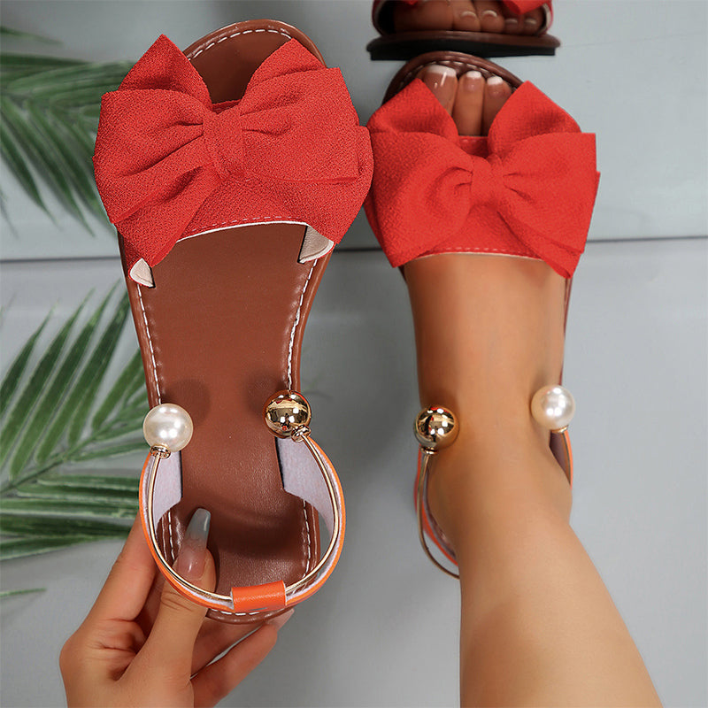 Perlette — Sandales à bride avec boucle en perles