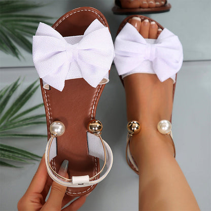 Perlette — Sandales à bride avec boucle en perles