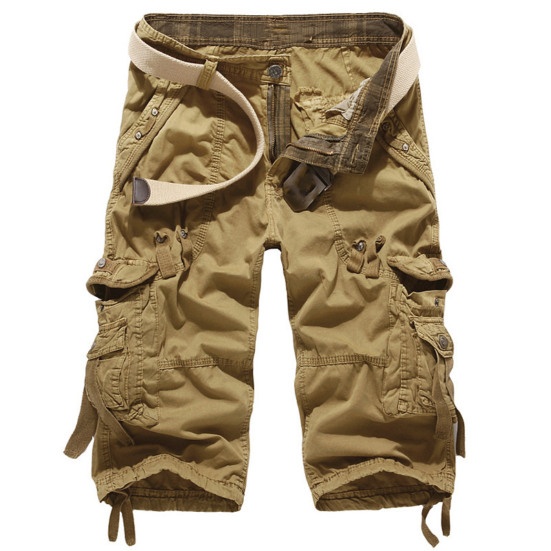 Kastellan — Shorts cargo en coton mélangé à poches multiples