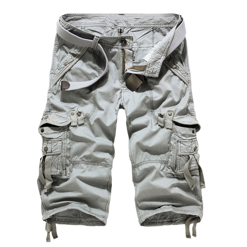 Kastellan — Shorts cargo en coton mélangé à poches multiples