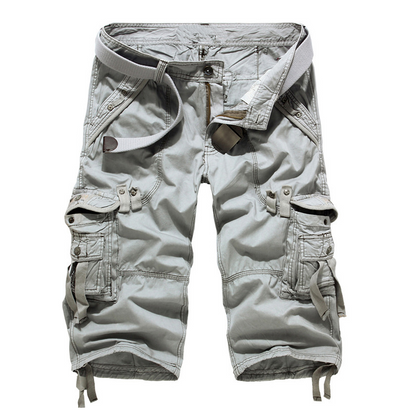Kastellan — Shorts cargo en coton mélangé à poches multiples