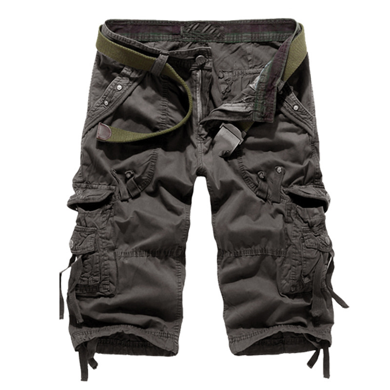Kastellan — Shorts cargo en coton mélangé à poches multiples