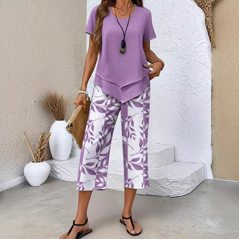 Marisole — Tunique à col rond & Ensemble à jambes larges