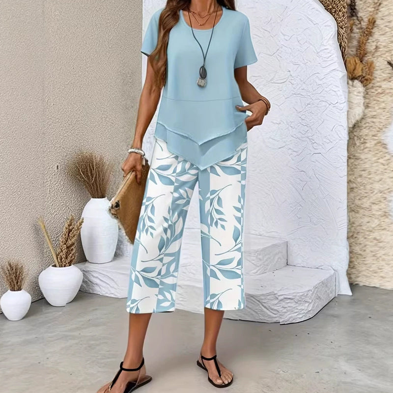 Marisole — Tunique à col rond & Ensemble à jambes larges