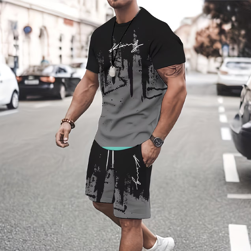 Kaldor — Ensemble T-shirt et Shorts à Imprimé Graphique