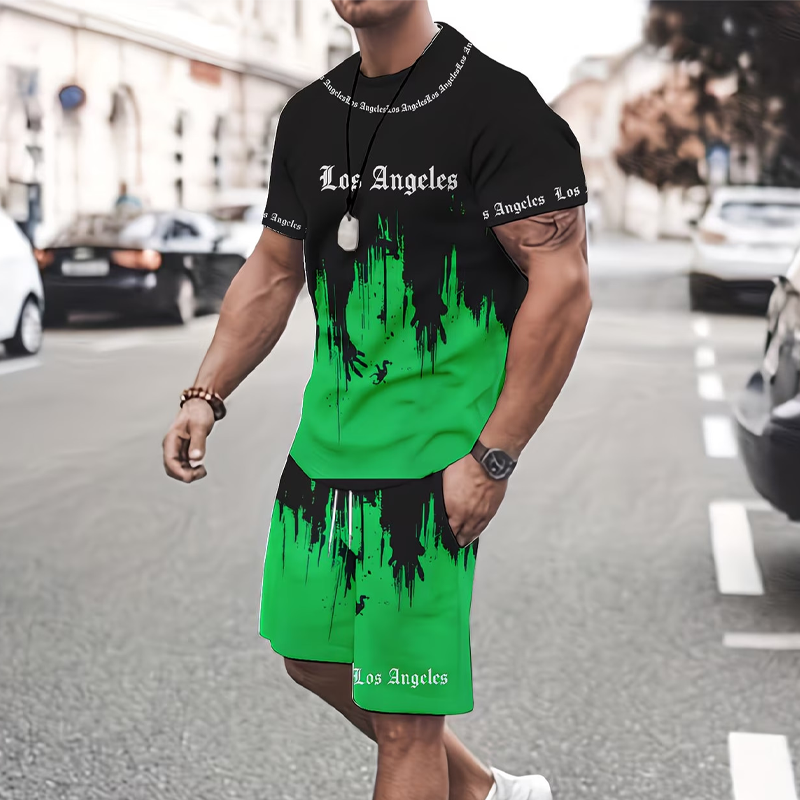 Kaldor — Ensemble T-shirt et Shorts à Imprimé Graphique