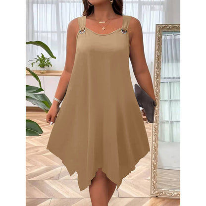 Verlynne — Robe sans manches avec ourlet asymétrique