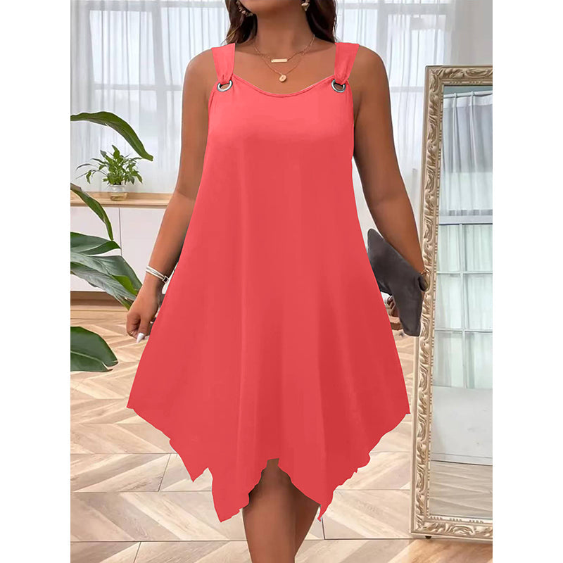 Verlynne — Robe sans manches avec ourlet asymétrique
