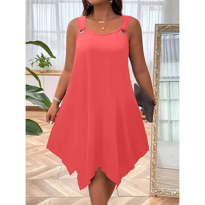 Verlynne — Robe sans manches avec ourlet asymétrique