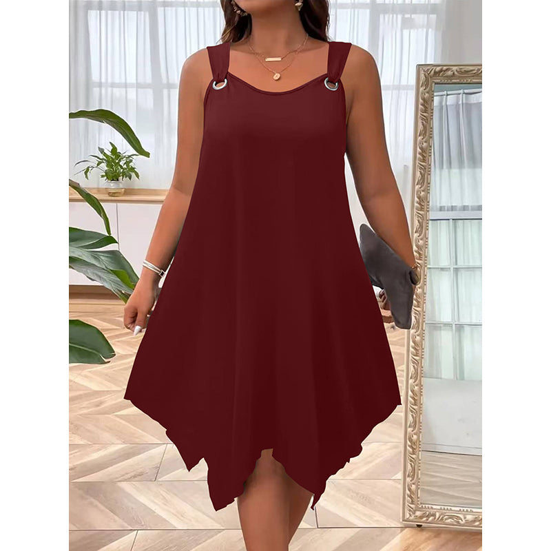 Verlynne — Robe sans manches avec ourlet asymétrique