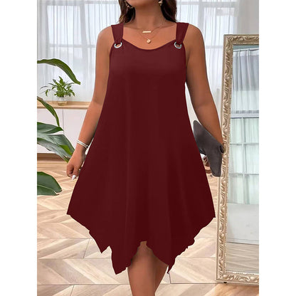 Verlynne — Robe sans manches avec ourlet asymétrique
