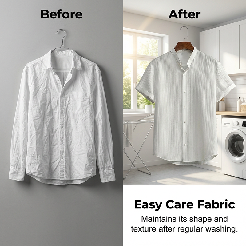 Kastelan — Ensemble Chemise à Col Texturé et Pantalon