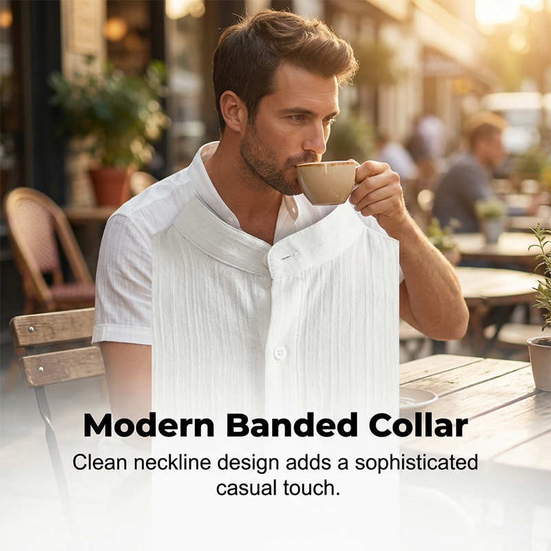 Kastelan — Ensemble Chemise à Col Texturé et Pantalon