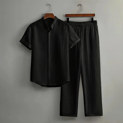Kastelan — Ensemble Chemise à Col Texturé et Pantalon