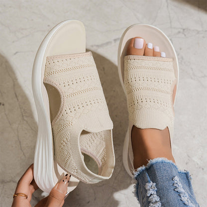 Maren — Sandales à plateforme en tricot respirant
