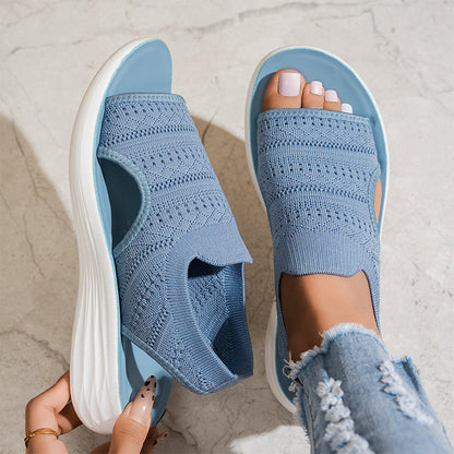 Maren — Sandales à plateforme en tricot respirant
