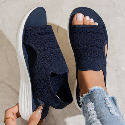Maren — Sandales à plateforme en tricot respirant