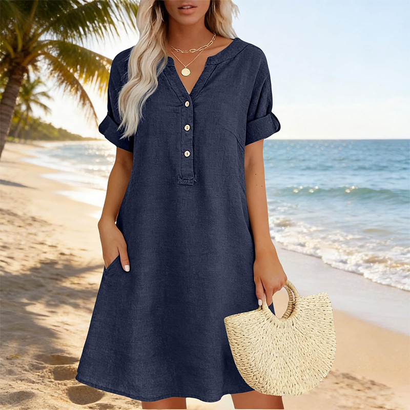 Isaleen — Robe Tunique avec Poches Latérales
