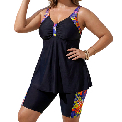 Marinelle — Haut de tankini fluide et short de bikini