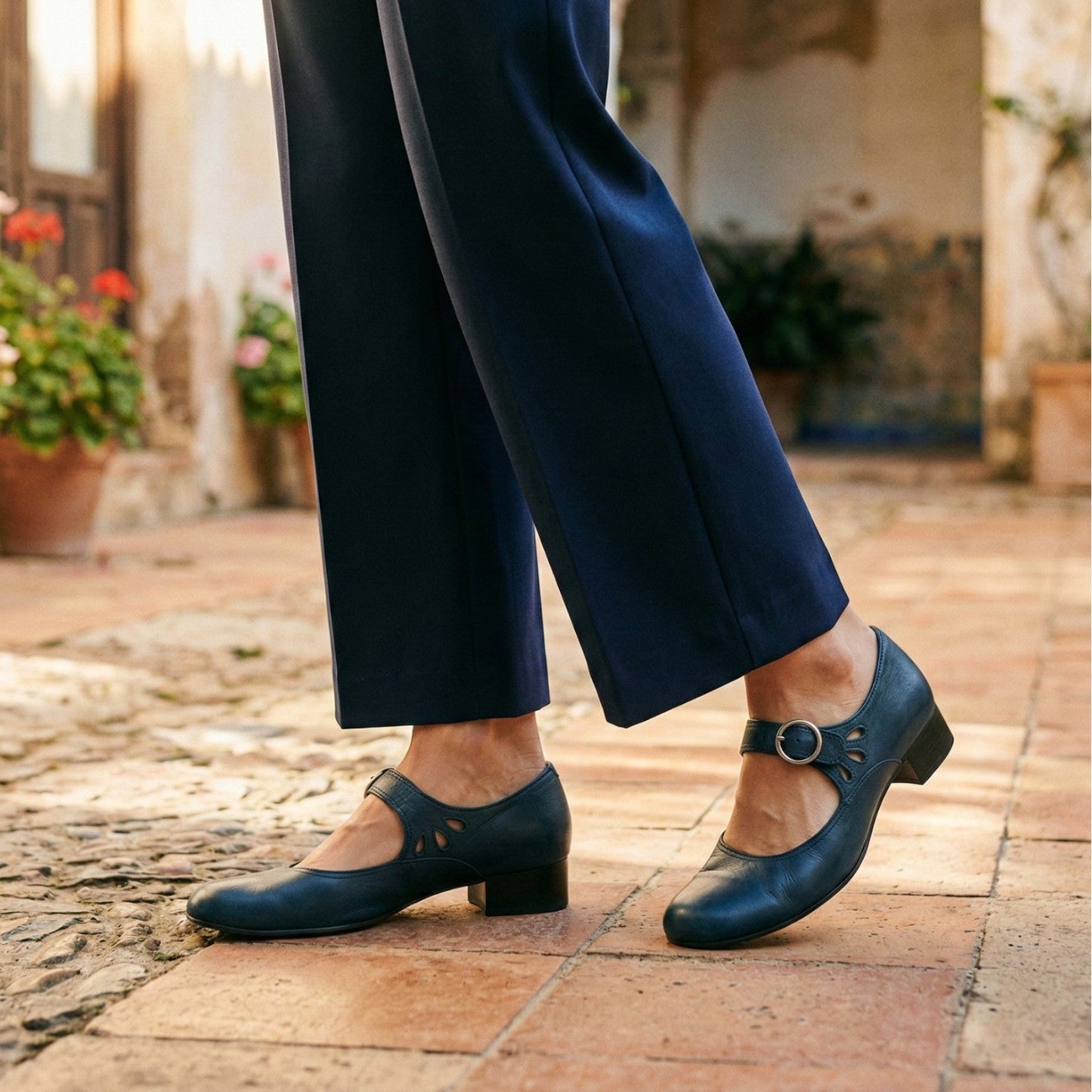 Iveta - Confort Chaussures à Talons Blocs Mary Jane