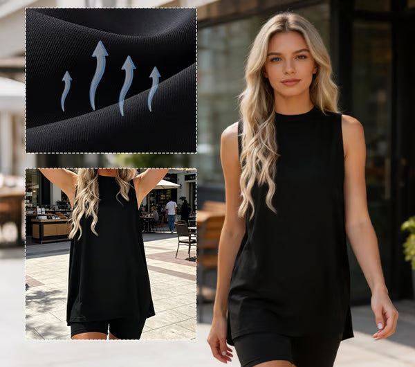 Marisette — Haut sans manches & Shorts extensibles